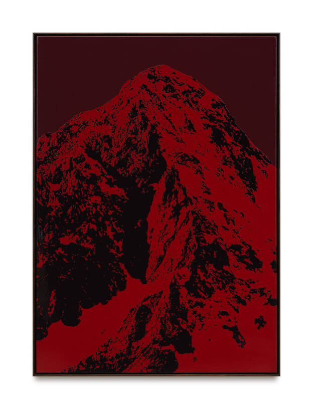 W.I.A.O. (Red), 2021, 140 x 100 cm, Lacquer on Canvas