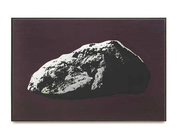 Moon II, 2021, 80 x 120 cm, Lacquer on Canvas