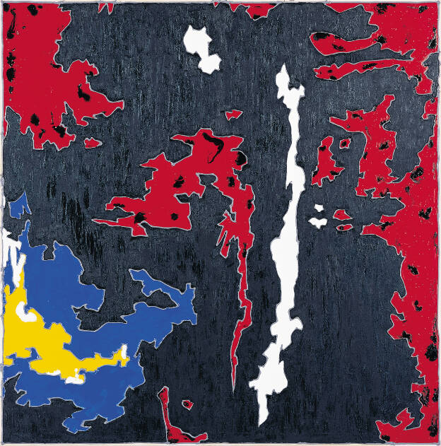 C.S., 2001, 150 x 150 cm, Öl, Lack und Silikon auf Leinwand, Museum Morsbroich Leverkusen