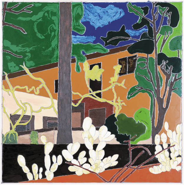 S.W., 2002, 150 x 150 cm, Öl, Lack und Silikon auf Leinwand, Privtae Collection Chicago, USA