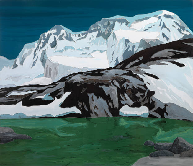 H.Y.IV, 2010, 170 x 210 cm, Öl, Lack und Silikon auf Leinwand