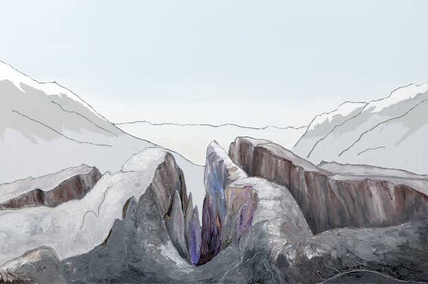 T.E., 2004, 120 x 180 cm, Öl, Lack und Silikon auf Leinwand, Private Collection Brussels