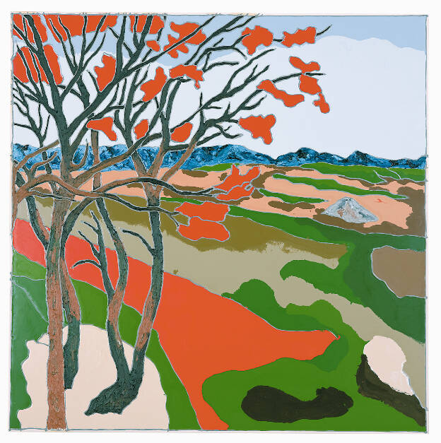 A.D., 2002, 150 x 150 cm, Öl, Lack und Silikon auf Leinwand, Private Collection Düren