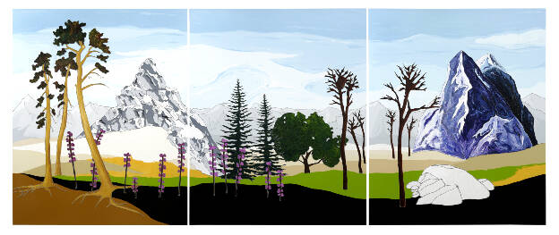 Bastard Landscape, 2005, 210 x 510 cm, Öl, Lack und Silikon auf Leinwand, Private Collection Porto