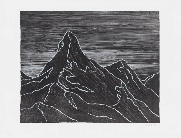 S.D.N.N. (Matterhorn), 2011, 50 x 65 cm, Lithographie auf Büttenpapier, Griffelkunst-Mappe 2011 SOLD OUT